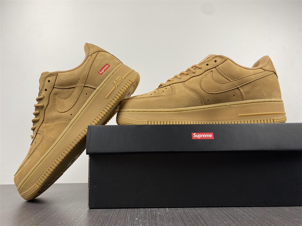 from SUP REME X NIKE AIR FORCE 1 LOW SP WHEAT dn1555-200