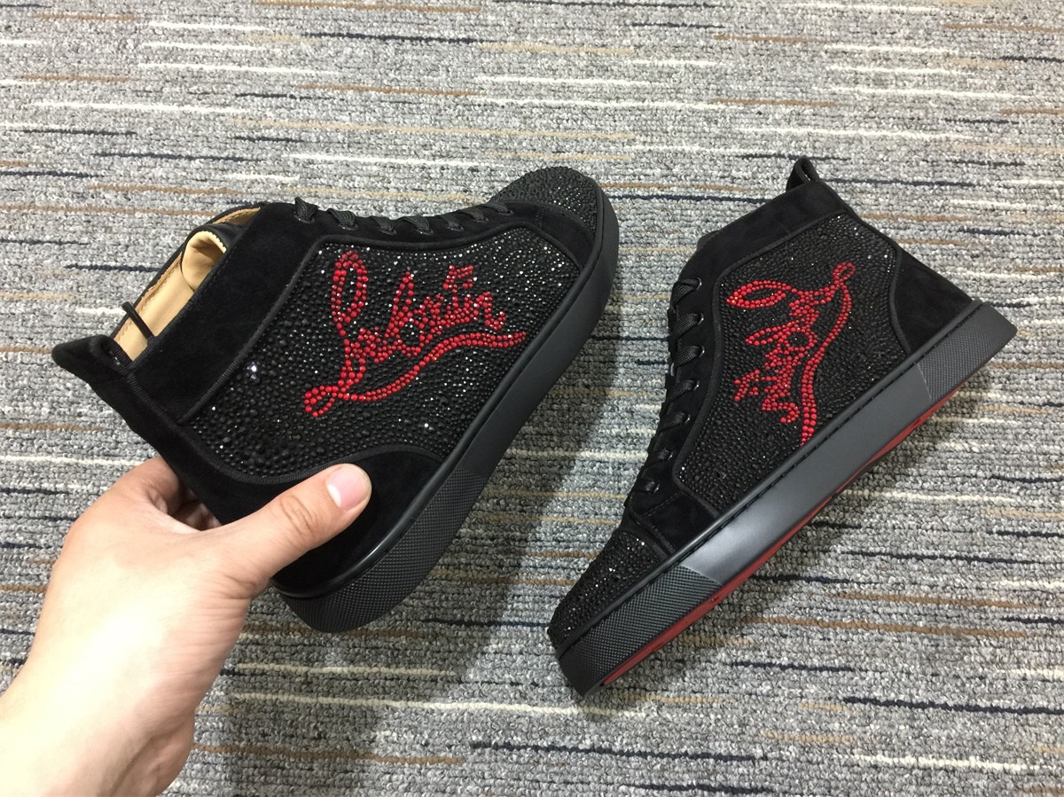 Men C*hristian L*ouboutin Louis Rhinestone Top Sneaker