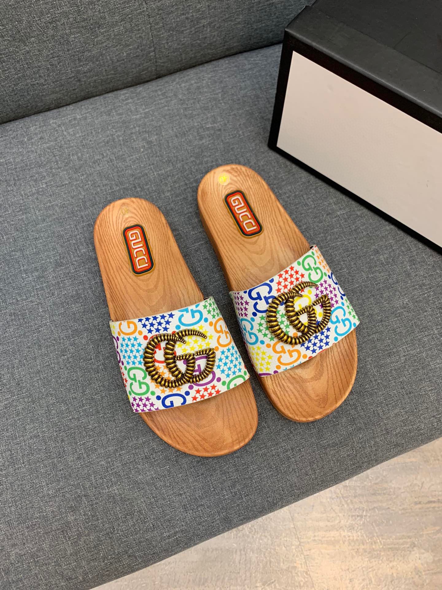 Men G*cci Sandals Top Version