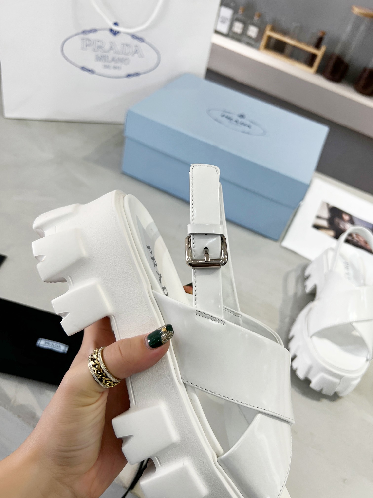 Women P*rada Top Quality Sandals