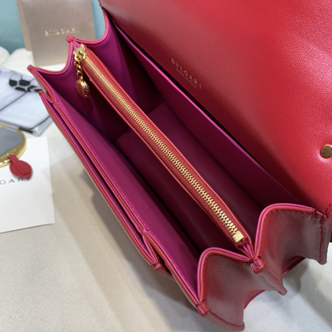 B*vlgari Top Bag 25×14.5×9cm