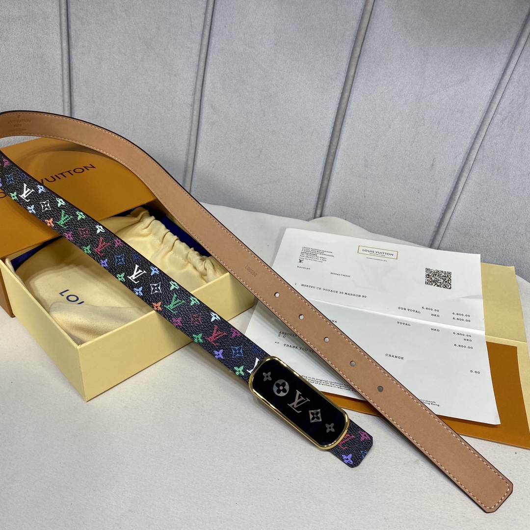 L*ouis V*uitton Belts Top Quality 25MM