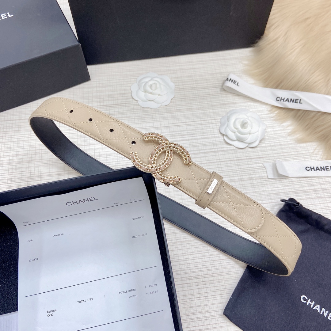 C*hanel Belts Top Quality 30MM