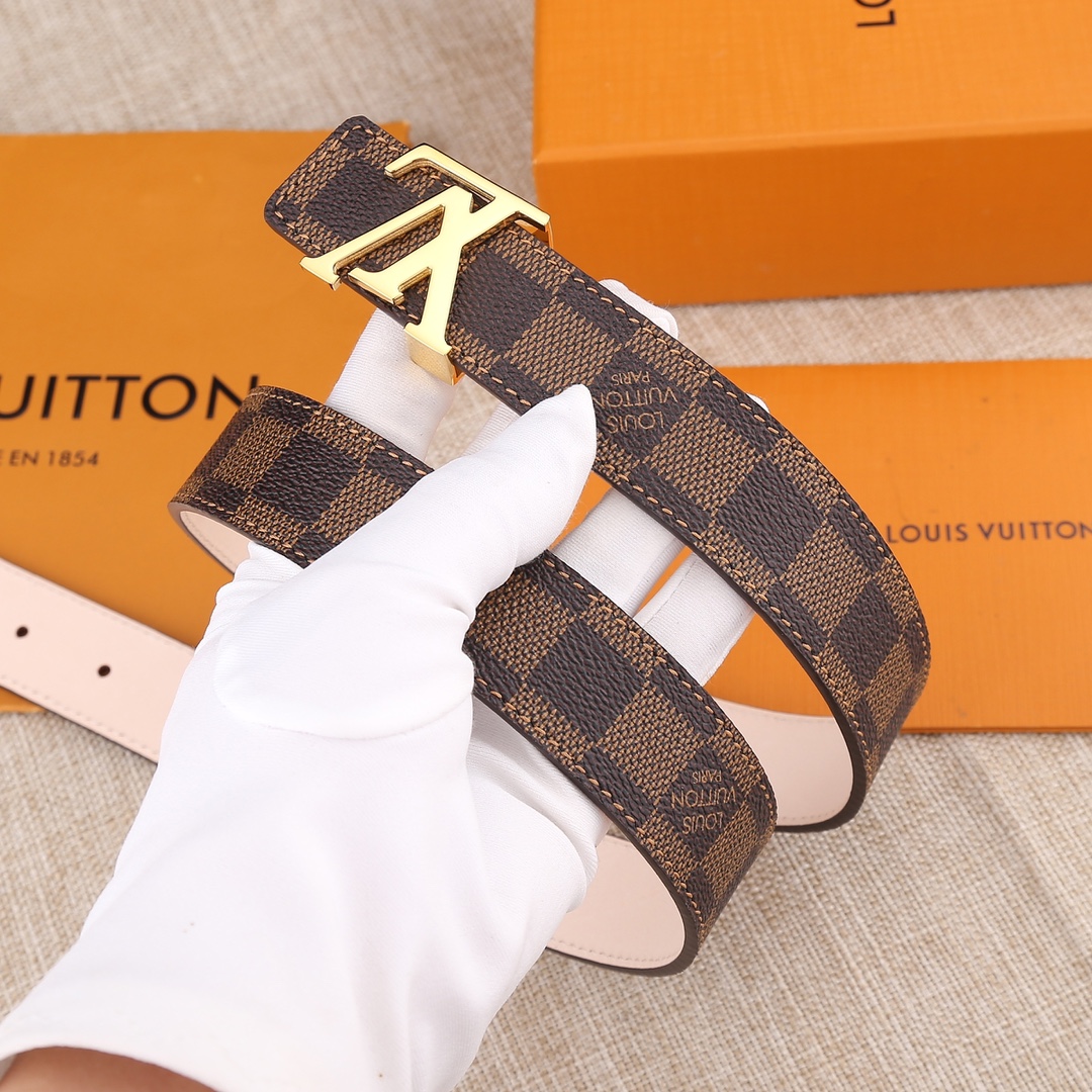 L*ouis V*uitton Belts Top Quality 30MM