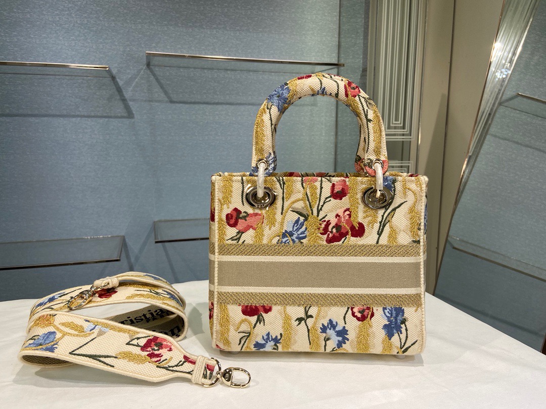 D*ior Lady D-Lite handbag Top Quality 24*11*20cm