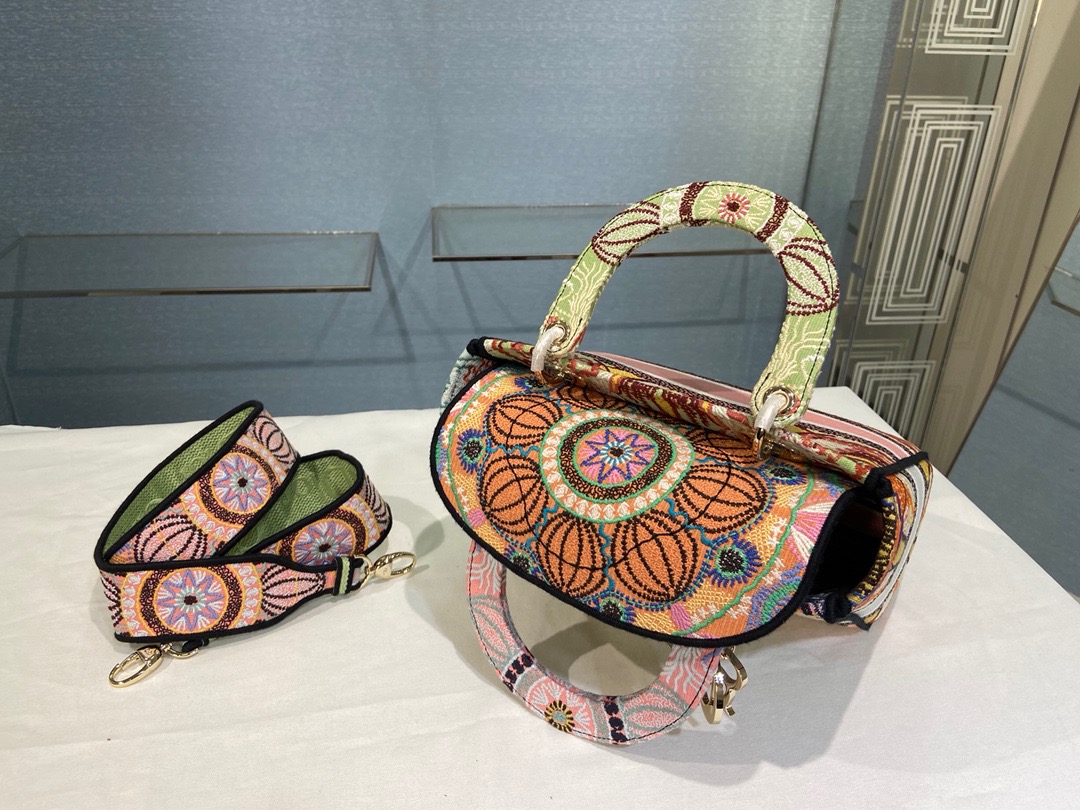 D*ior Lady D-Lite handbag Top Quality 24*11*20cm