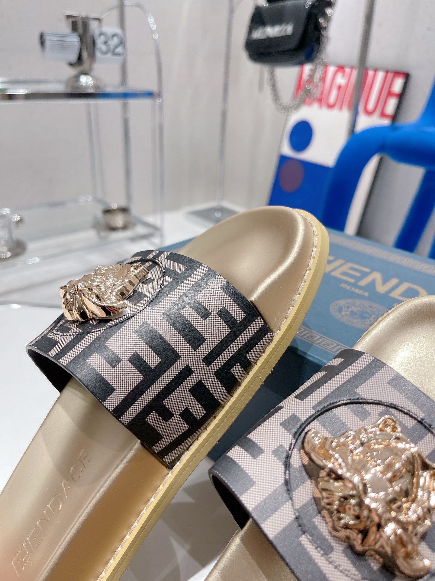 Men Women V*ersace Top slippers