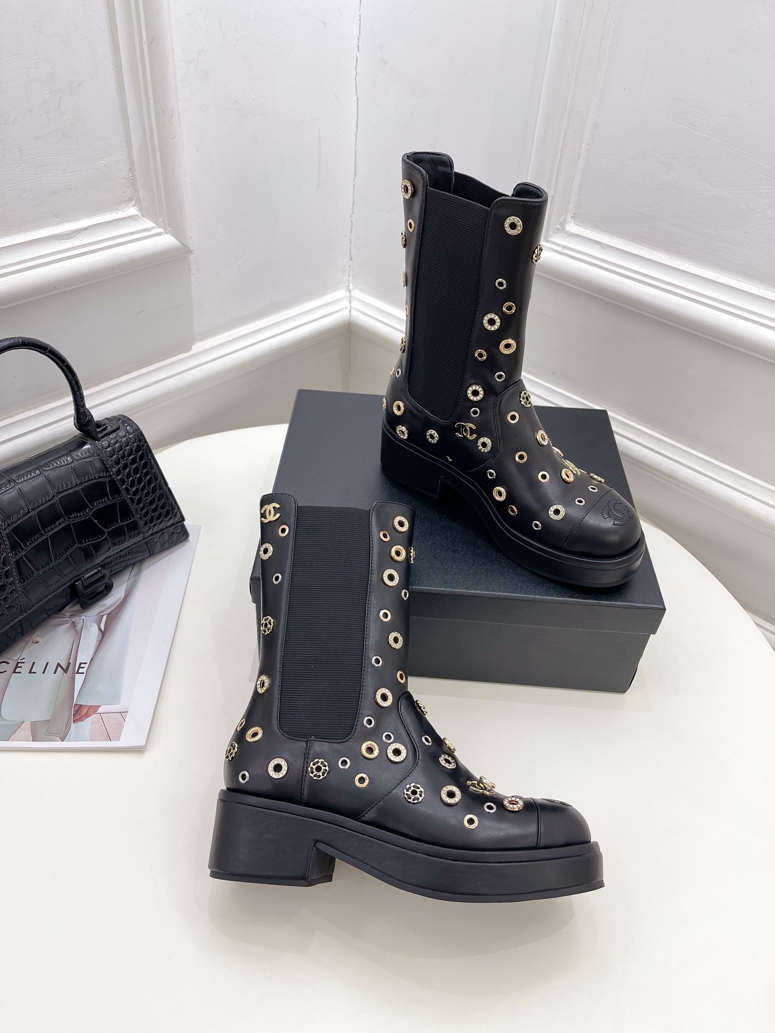 Women C*hanel Top Boots Maikesneakers