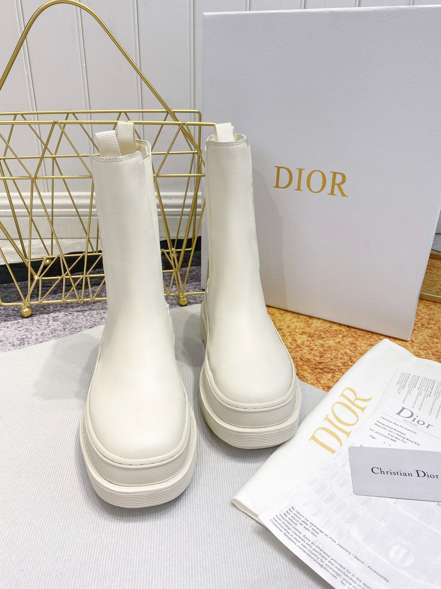 Women D*ior Top Boots Maikesneakers