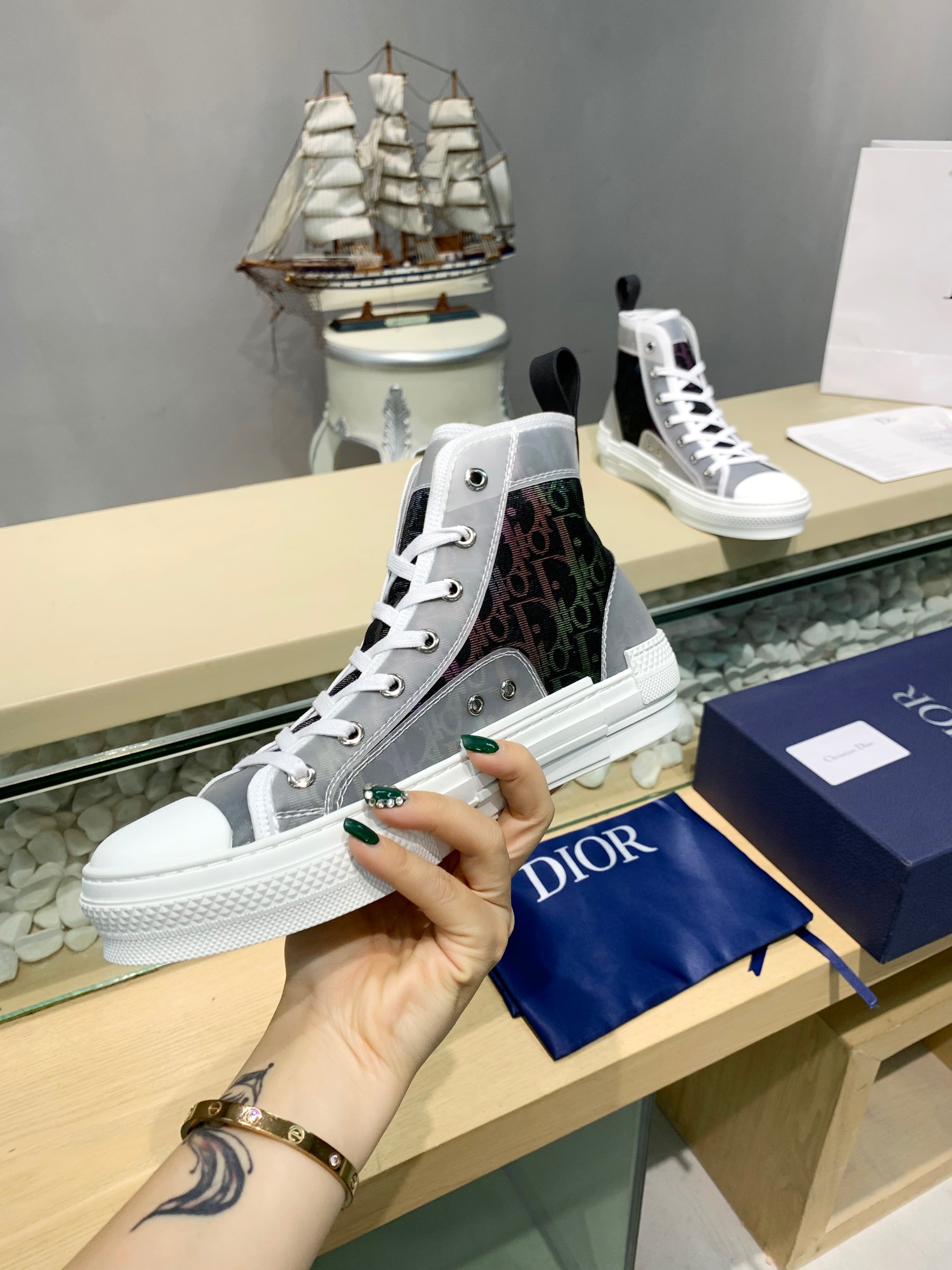 Men Women D*ior Top Sneakers