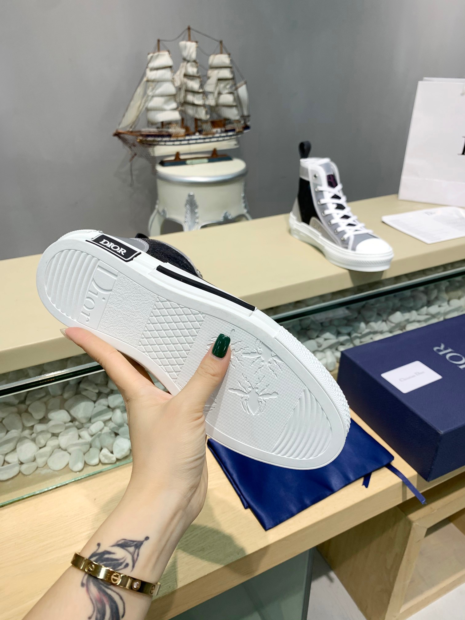 Men Women D*ior Top Sneakers