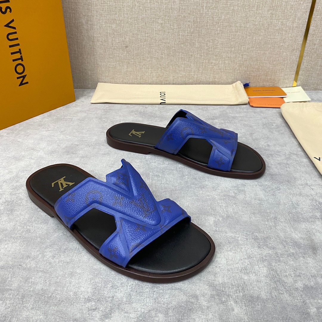 Men L*ouis V*uitton Top Slippers