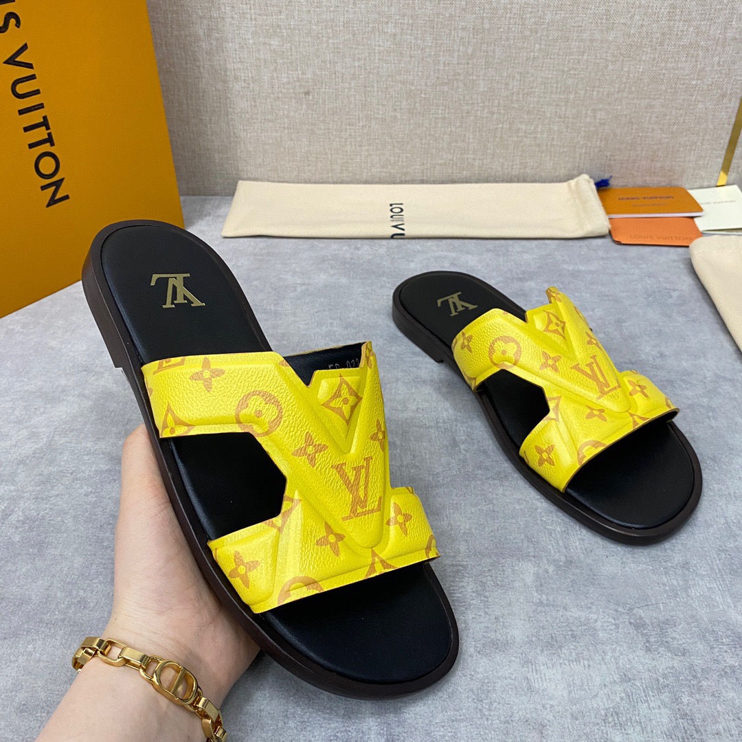 Men L*ouis V*uitton Top Slippers