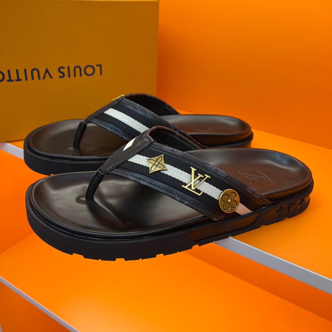 Men L*ouis V*uitton Top Slippers
