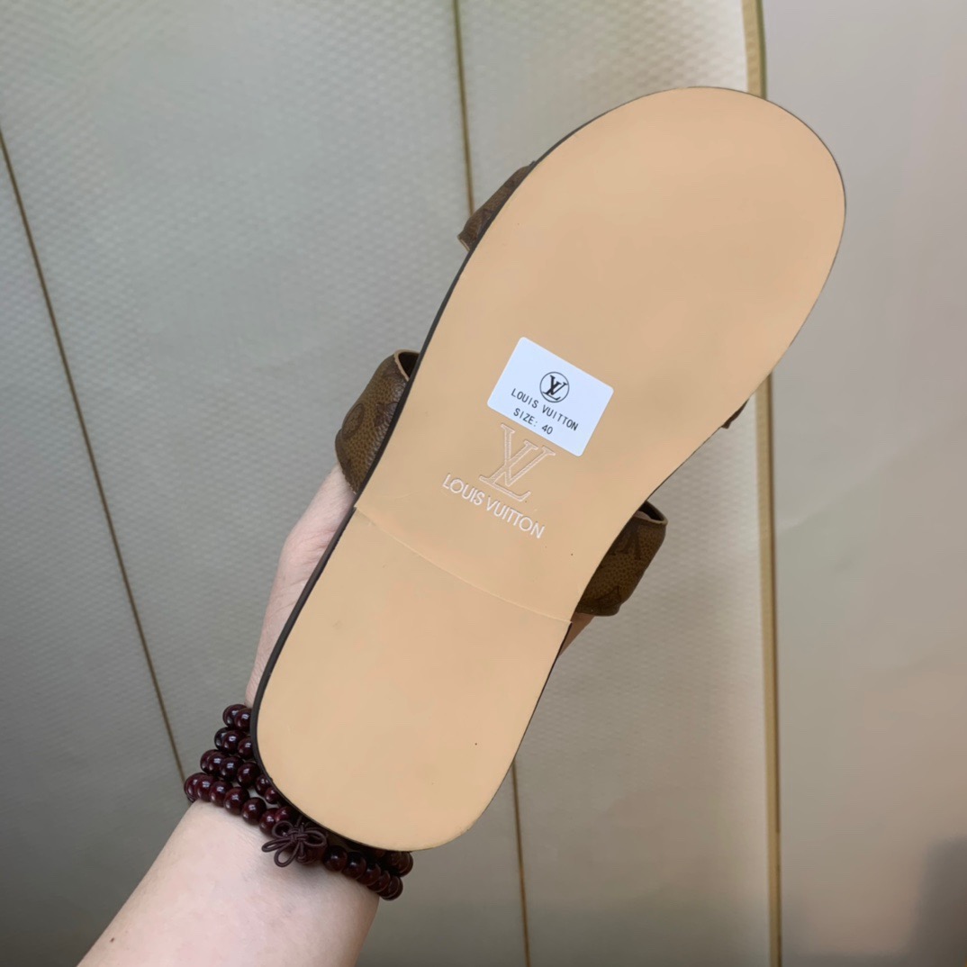 Men L*ouis V*uitton Top Slippers