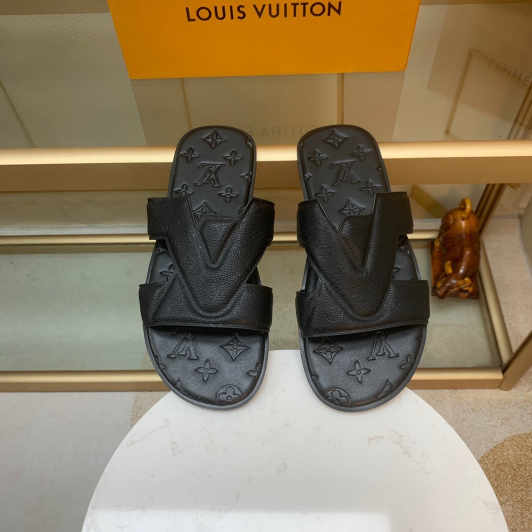 Men L*ouis V*uitton Top Slippers