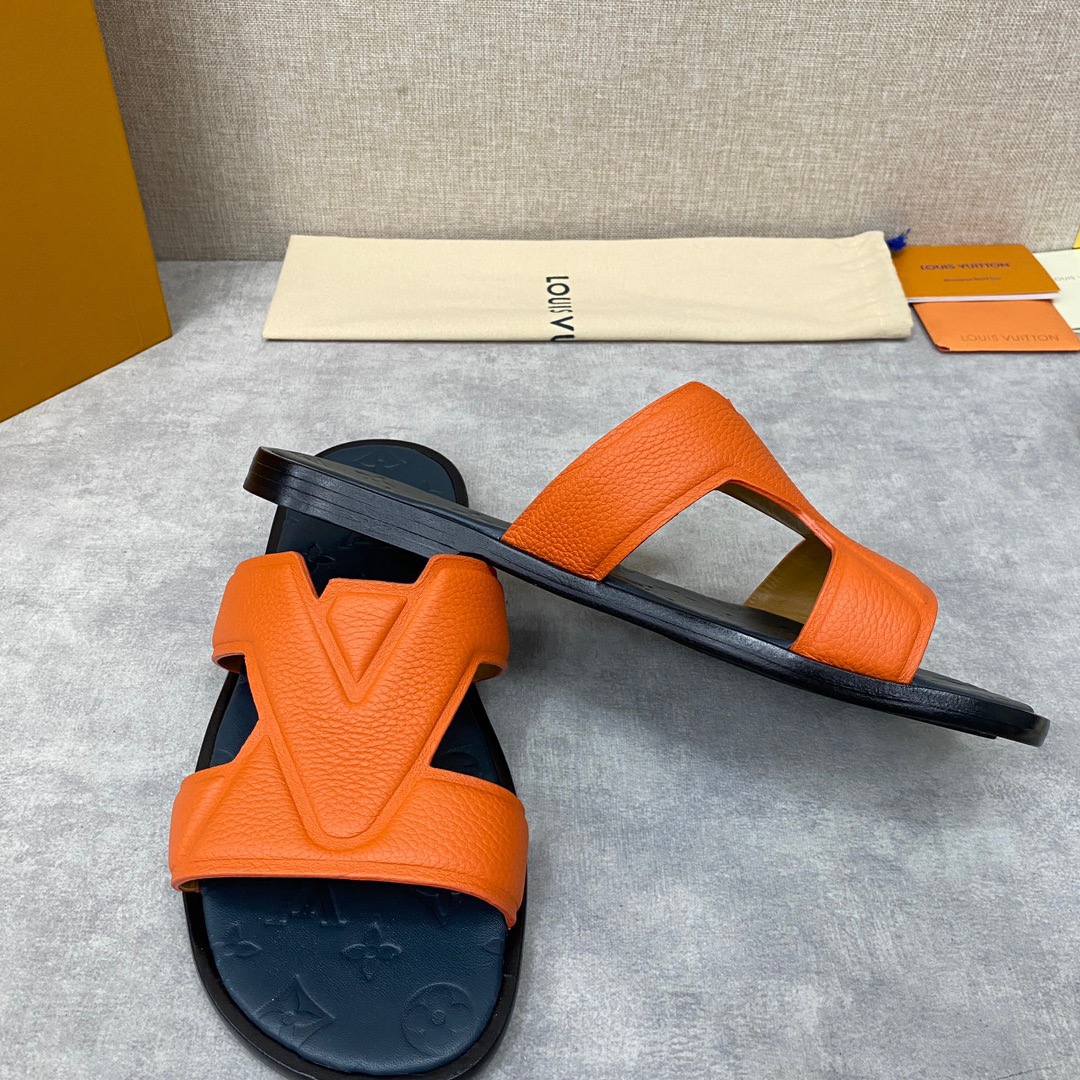 Men L*ouis V*uitton Top Slippers