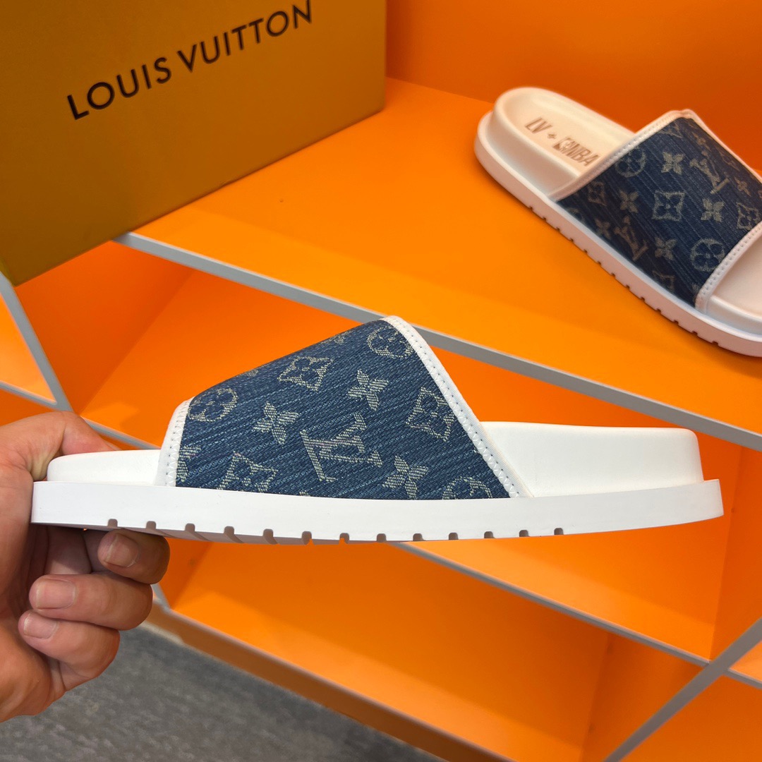 Men L*ouis V*uitton Top Slippers