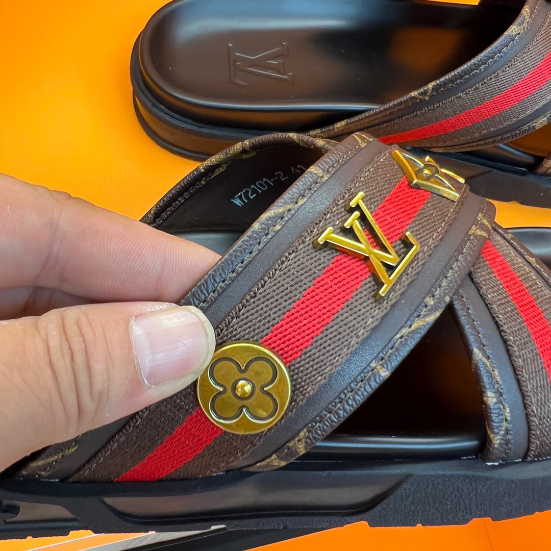 Men L*ouis V*uitton Top Slippers