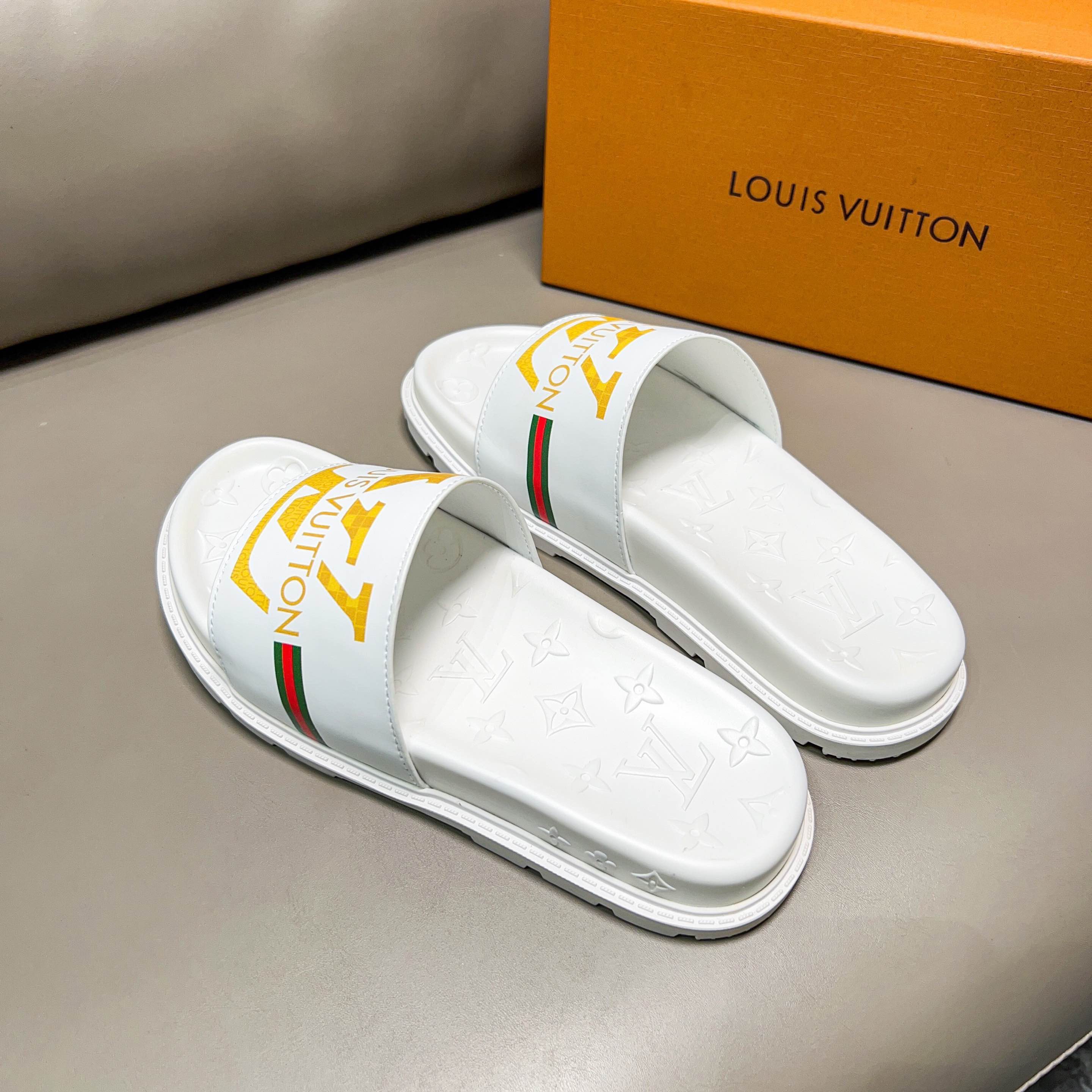 Men L*ouis V*uitton Top Slippers