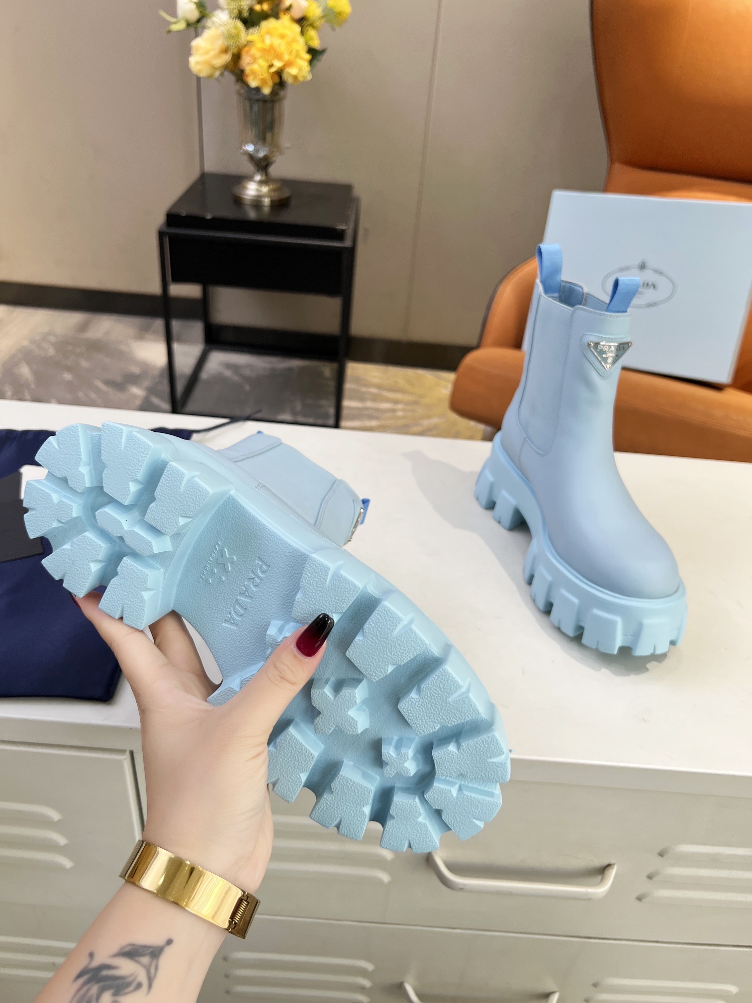 Women P*rada Top Sneakers