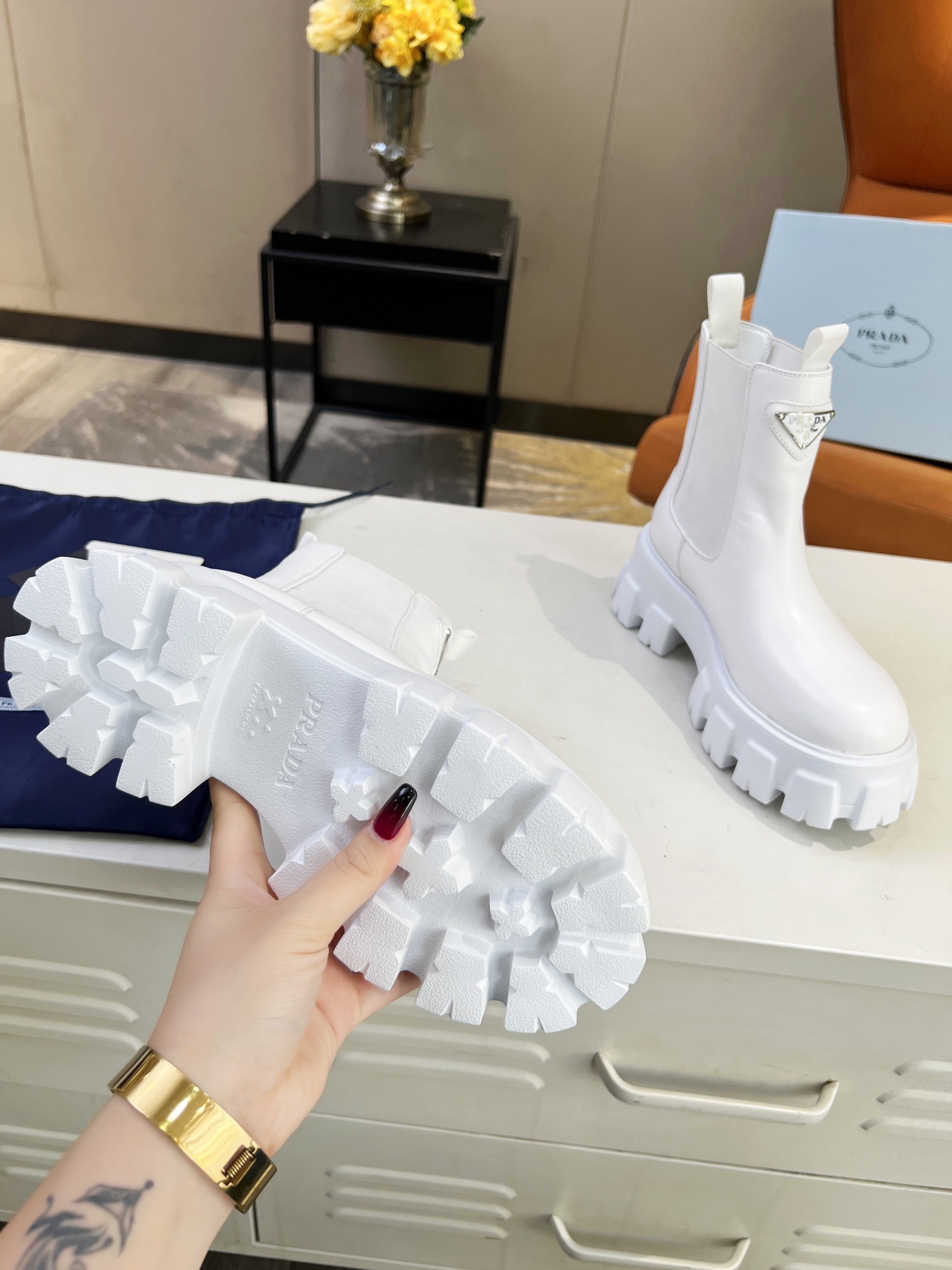 Women P*rada Top Sneakers