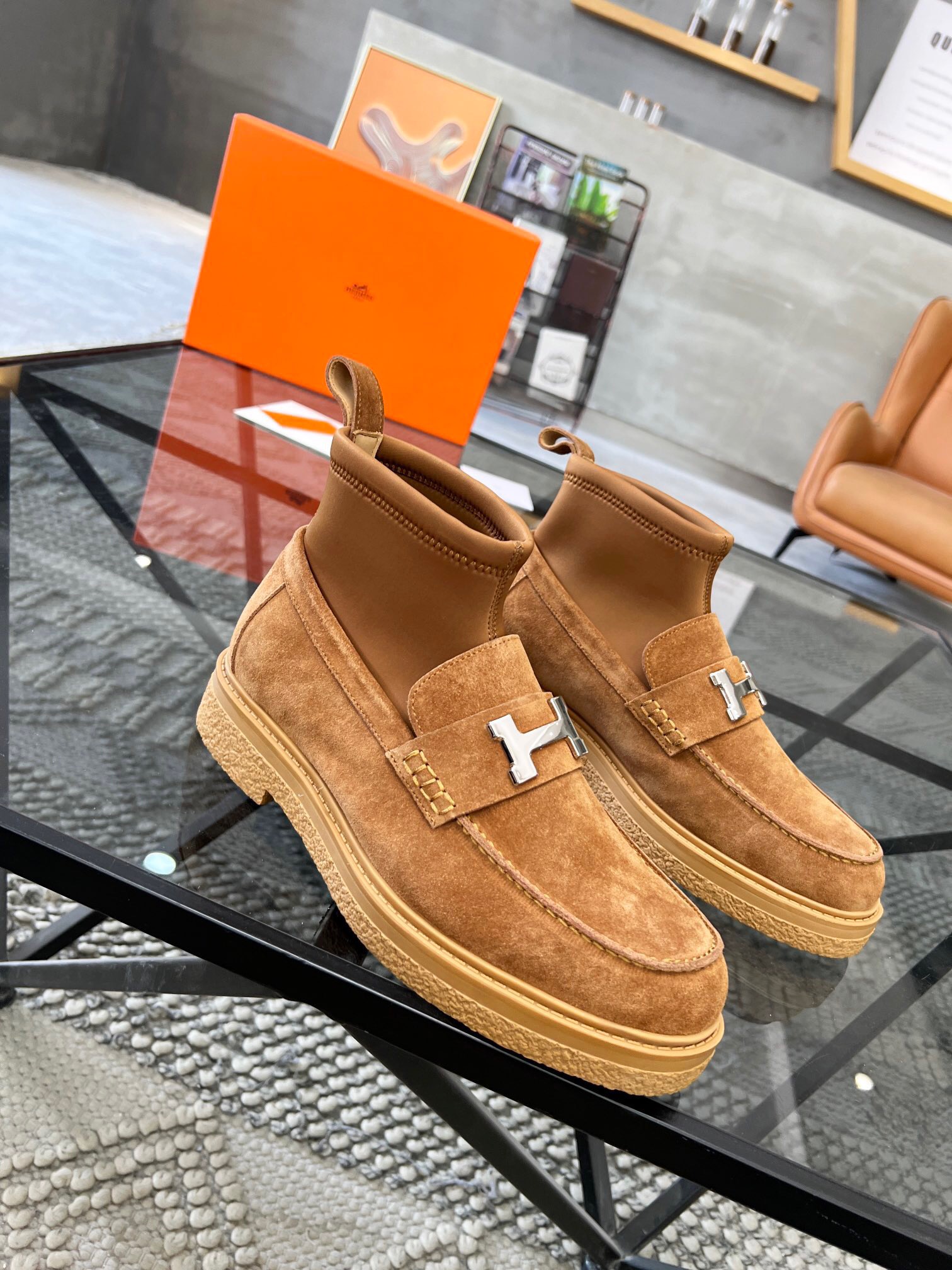 Men H*ermes Top Sneaker