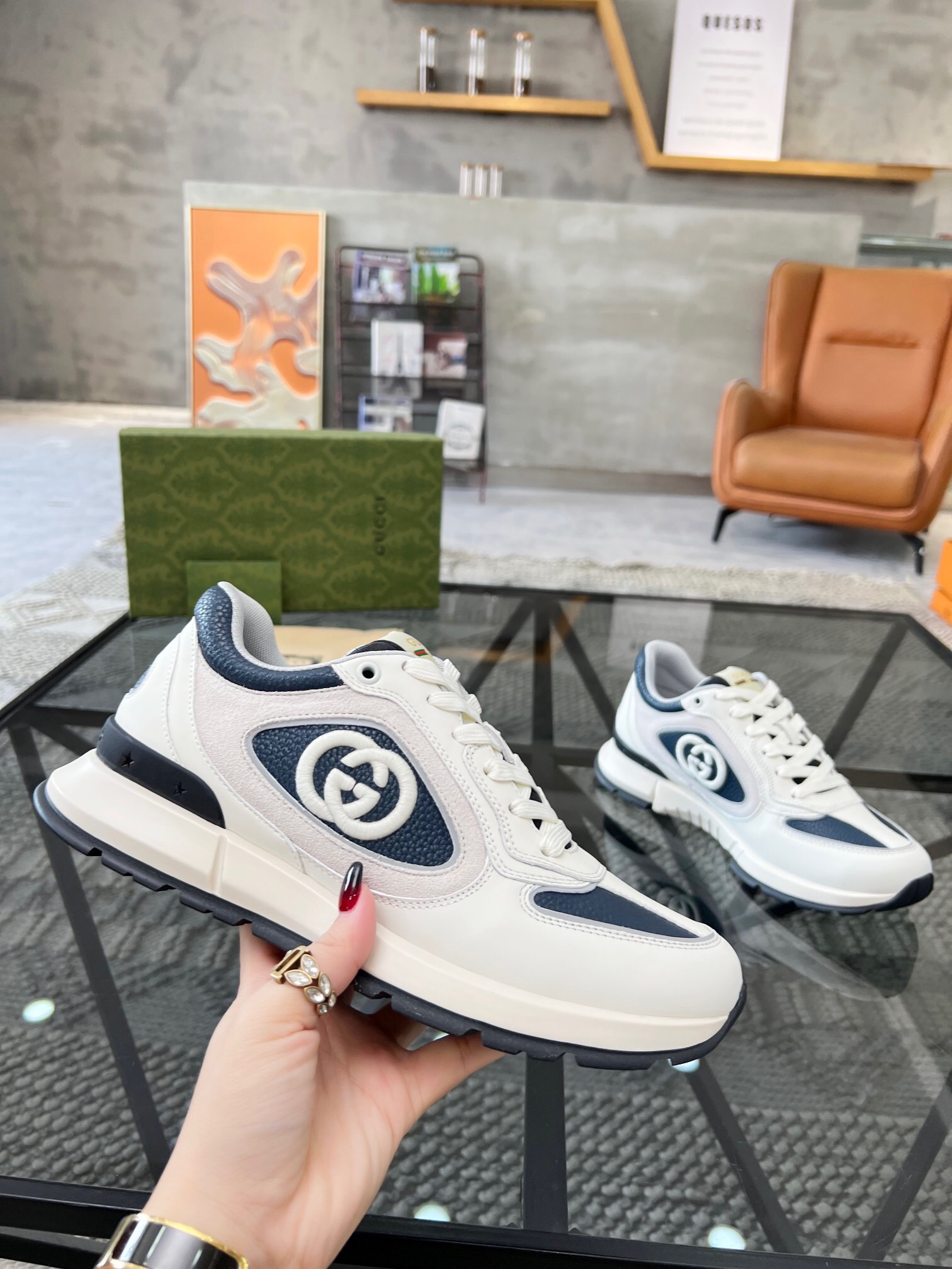 Men G*ucci Top Sneaker