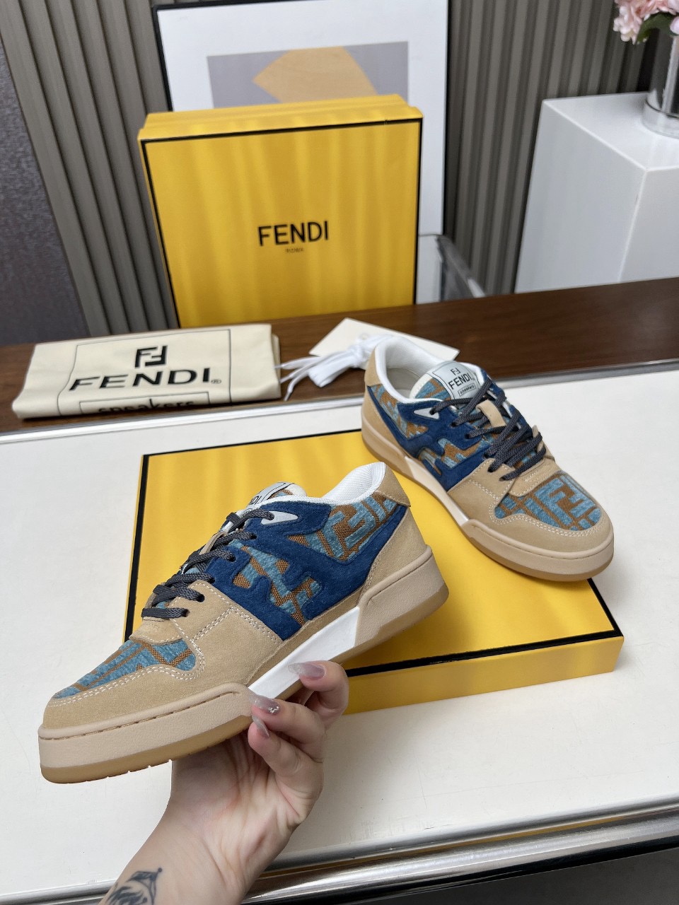 Men Women F*endi Top Sneakers size 35-46