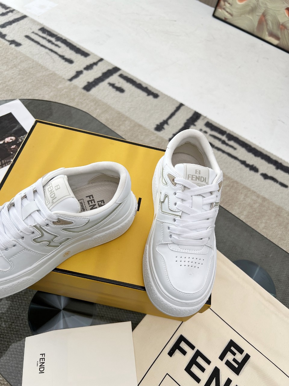 Men Women F*endi Top Sneakers size 35-46